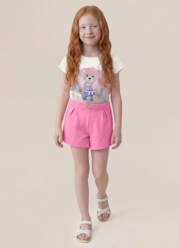 Brandili - Conjunto Infantil Menina em Cotton Bege