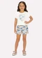Milon - Conjunto Infantil Menina em Cotton Branco - variação: Branco