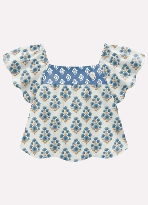 Milon - Conjunto Infantil Menina em Cotton Branco - MILON
