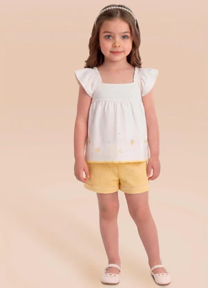 Mundi - Conjunto Infantil em Cotton Bege - MUNDI