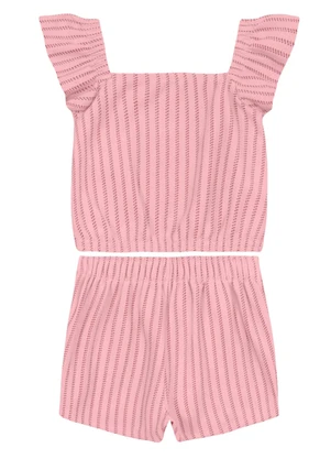 Brandili - Conjunto Infantil Menina em Cotton Especial Rosa - BRANDILI