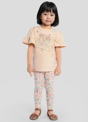 Brandili - Conjunto Infantil Menina em Cotton Rosa - BRANDILI