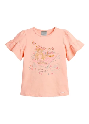 Mundi - Conjunto Infantil Menina em Cotton Rosa - MUNDI