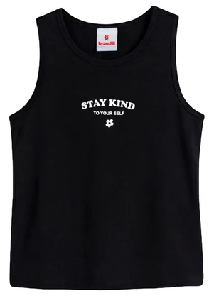 Brandili - Conjunto Infantil Menina em Malha Preto - BRANDILI