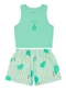 Brandili - Conjunto Infantil Menina em Meia Malha Rosa - variação: Azul