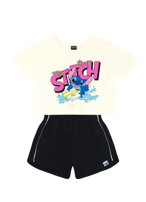 Brandili - Conjunto Infantil Menina em Meia Malha Bege - BRANDILI