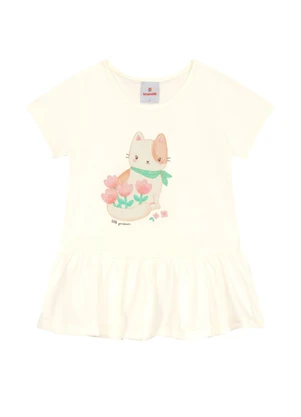 Brandili - Conjunto Infantil Menina em Meia Malha Bege - BRANDILI