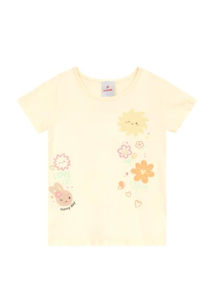 Brandili - Conjunto Infantil Menina em Meia Malha Bege - BRANDILI
