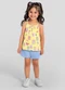 Brandili - Conjunto Infantil Menina em Meia Malha Rosa - variação: Bege