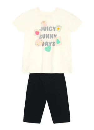 Brandili - Conjunto Infantil Menina em Meia Malha Bege - BRANDILI