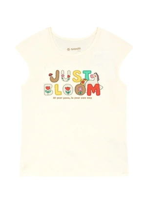 Brandili - Conjunto Infantil Menina em Meia Malha Bege - BRANDILI