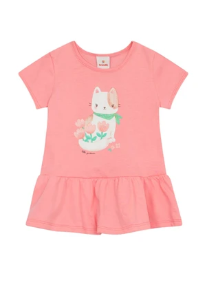 Brandili - Conjunto Infantil Menina em Meia Malha Rosa - BRANDILI