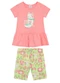 Brandili - Conjunto Infantil Menina em Meia Malha Bege - variação: Rosa