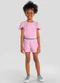 Brandili - Conjunto Infantil Menina em Meia Malha Rosa - variação: Rosa