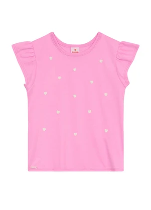 Brandili - Conjunto Infantil Menina em Meia Malha Rosa - BRANDILI