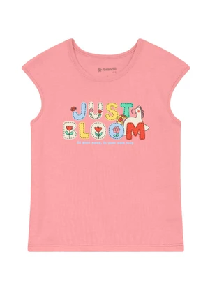 Brandili - Conjunto Infantil Menina em Meia Malha Rosa - BRANDILI