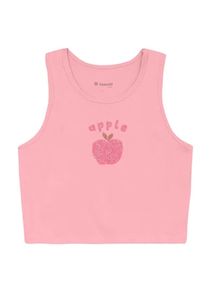 Brandili - Conjunto Infantil Menina em Meia Malha Rosa - BRANDILI