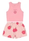 Brandili - Conjunto Infantil Menina em Meia Malha Rosa - variação: Rosa