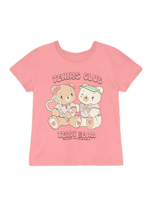Brandili - Conjunto Infantil Menina em Meia Malha Rosa - BRANDILI