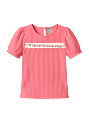 Mundi - Conjunto Infantil Menina em Meia Malha Rosa - MUNDI