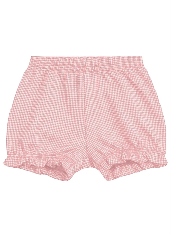 Brandili - Conjunto Infantil Menina em Meia Malha Rosa