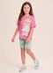 Brandili - Conjunto Infantil Menina em Meia Malha Rosa - variação: Rosa