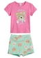 Brandili - Conjunto Infantil Menina em Meia Malha Rosa - variação: Rosa