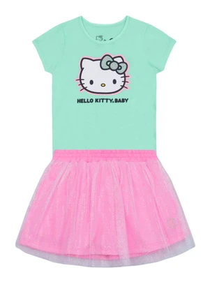 Brandili - Conjunto Infantil Menina em Meia Malha Verde - BRANDILI