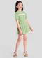 Brandili - Conjunto Infantil Menina em Meia Malha Verde - variação: Verde