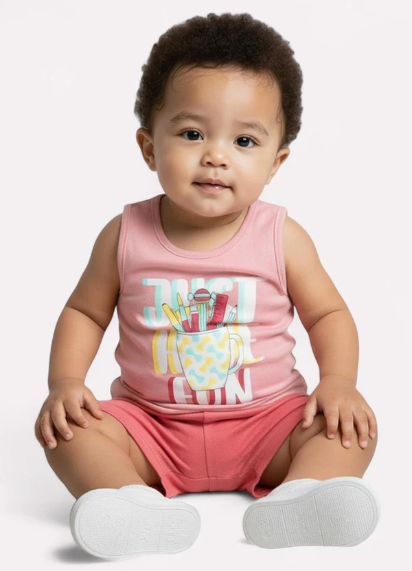 Kyly - Conjunto Infantil Menina em Ribana Rosa 2