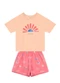 Brandili - Conjunto Infantil Menina em Ribana Rosa - variação: Rosa