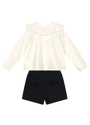 Mundi - Conjunto Infantil Menina em Tricoline Natural - MUNDI