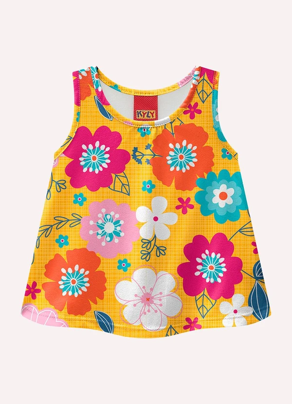 Kyly - Conjunto Infantil Menina Estampa Amarelo 3