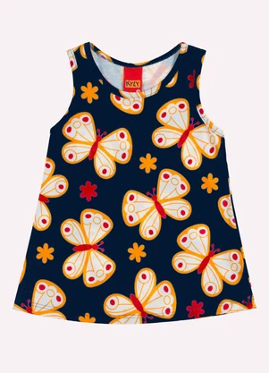 Kyly - Conjunto Infantil Menina Estampa Azul Marinho - KYLY