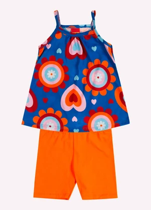 Kyly - Conjunto Infantil Menina Estampa Azul - KYLY