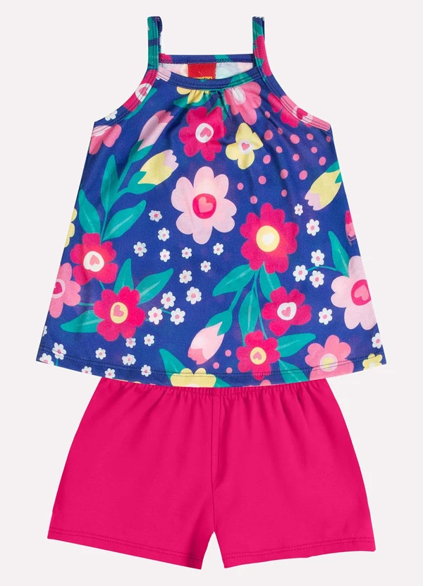 Kyly - Conjunto Infantil Menina Estampa Azul