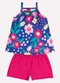 Kyly - Conjunto Infantil Menina Estampa Rosa - variação: Azul