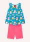 Kyly - Conjunto Infantil Menina Estampa Azul - variação: Azul