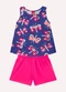 Kyly - Conjunto Infantil Menina Estampa Rosa - variação: Azul