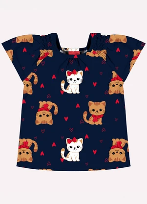 Kyly - Conjunto Infantil Menina Estampa Azul - KYLY