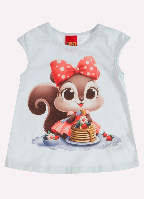 Kyly - Conjunto Infantil Menina Estampa Branco 2