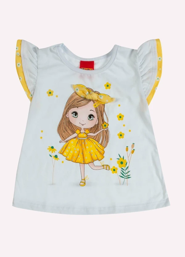 Kyly - Conjunto Infantil Menina Estampa Branco 2