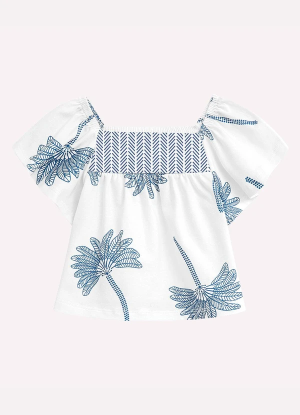 Nanai - Conjunto Infantil Menina Estampa Branco 4
