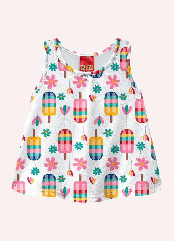 Kyly - Conjunto Infantil Menina Estampa Branco 2
