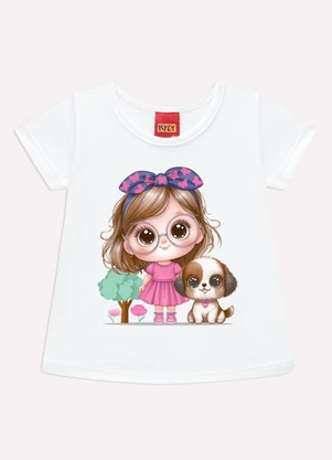 Kyly - Conjunto Infantil Menina Estampa Branco - KYLY