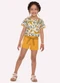 Nanai - Conjunto Infantil Menina Estampa Branco - variação: Branco