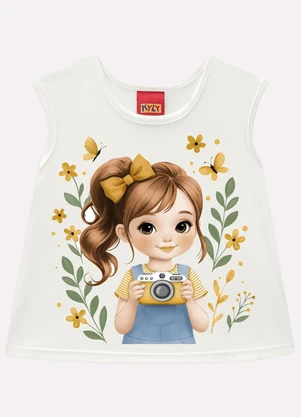 Kyly - Conjunto Infantil Menina Estampa Branco - KYLY