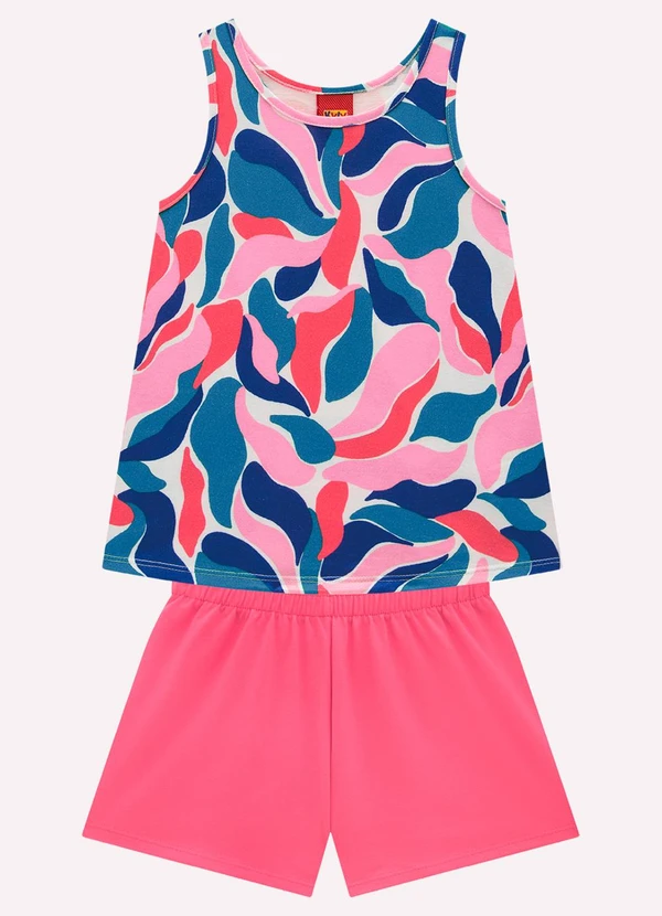 Kyly - Conjunto Infantil Menina Estampa Branco
