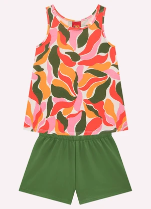 Kyly - Conjunto Infantil Menina Estampa Branco - KYLY