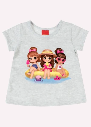 Kyly - Conjunto Infantil Menina Estampa Cinza - KYLY